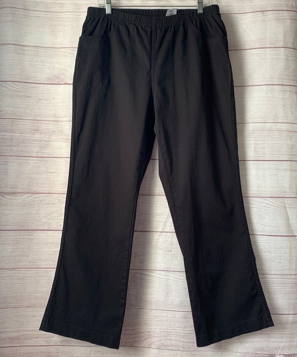 JMS Just My Size Black Boot Leg Stretch Pants Size 1X (16W) Petite
